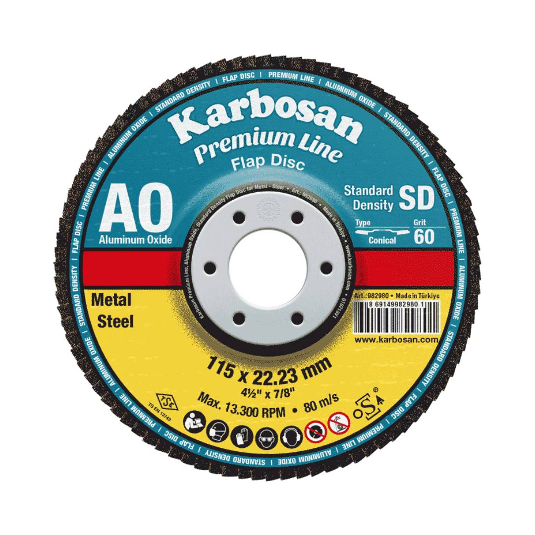 KARBOSAN FLAP DİSK ZIMPARA NK 115/40 mm KUM (982970)